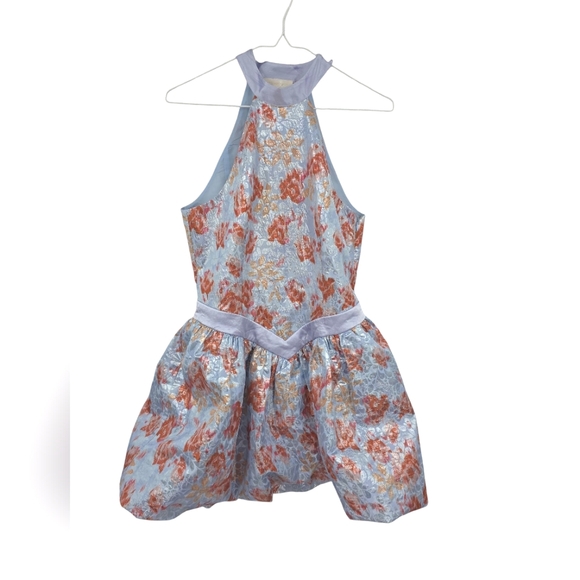 Love Shack Fancy Ola Mini Dress Morning Cappuccino Floral Size 6 - Picture 2 of 7